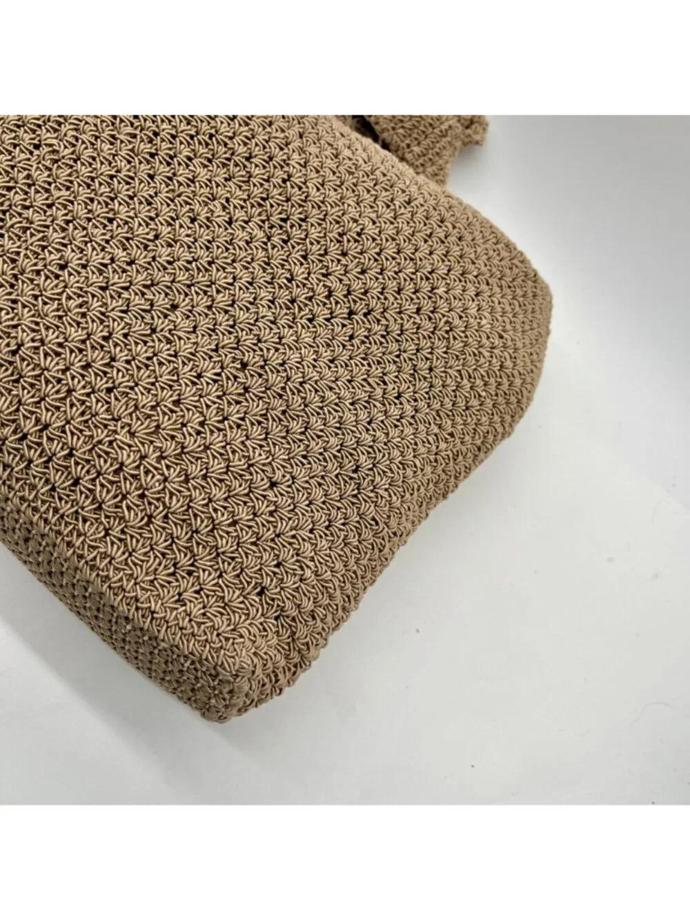 Unbranded Tan Wove Fabric Hobo Bag